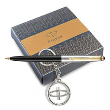 Deals, Discounts & Offers on Stationery - Parker Galaxy Standard Ball Pen with Parker Keychain