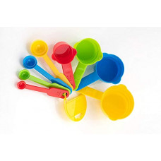 Deals, Discounts & Offers on  - Clazkit Plastic Measuring Cups and Spoons Multicoloured, 8 Pcs,