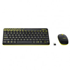 Deals, Discounts & Offers on  - Logitech MK240 Nano Wireless Keyboard and Mouse Combo,12 Function Keys 2.4GHz Wireless, 1000DPI,Spill-Resistant Design, PC/Mac-Black/Chartreuse Yellow