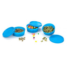 Deals, Discounts & Offers on  - Signoraware Mini Mate Plastic Container Set, 70ml, Set of 3, Blue