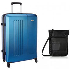 Deals, Discounts & Offers on  - Amazon Brand - Solimo Murray Hardside Trolley, Blue, 75 cm