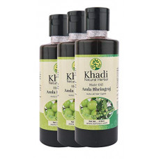 Deals, Discounts & Offers on Beauty Care - Khadi Natural Herbal Amla Bhringraj Hair Oil For Intense Hair Treatment 210ML-Pack of 3