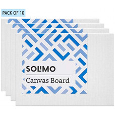 Deals, Discounts & Offers on  - Amazon Brand - Solimo Medium Grain Cotton Canvas Board, 3 x 4 inch, Set of 10