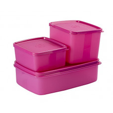 Deals, Discounts & Offers on  - Signoraware Mini Plastic Fridge Container Set, 3-Pieces, Pink