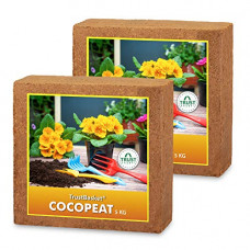 Deals, Discounts & Offers on Gardening Tools - TrustBasket Set of 2 COCOPEAT Block 5kg - EXPANDS to 150 litres of Coco PEAT Powder