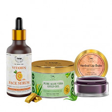 Deals, Discounts & Offers on Beauty Care - TNW-THE NATURAL WASH Vitamin C Face Serum/Skin Brightening Serum + Pure Aloe Vera Multipurpose Beauty Gel + Beetroot Lip Balm For Dry Damaged and Chapped Lips (Combo of 3 items)