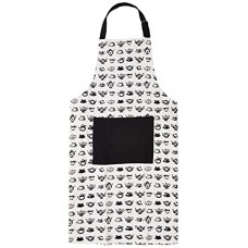 Deals, Discounts & Offers on  - Amazon Brand - Solimo 100% Cotton Adjustable Kitchen Apron, Teapots (White)