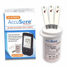 Deals, Discounts & Offers on  - AccuSure Sensor Glucometer Test Strips 50 (Pack of 1)