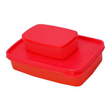 Deals, Discounts & Offers on  - Wonder Plastic Bon Bon Small Leak-Proof Lunch Box Set, 2 pc Lunch Box with 2 Saparate Leak-Proof Container,
