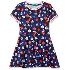 Deals, Discounts & Offers on Women - [Size XX] United Colors of Benetton Baby-Girl's Cotton Fit and Flare Knee-Length Casual Dress