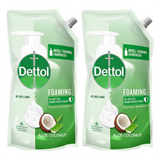 Deals, Discounts & Offers on Health & Personal Care - Dettol Foaming Handwash Refill - Aloe Coconut, 700ml (Pack of 2)| Rich Foam | Moisturizing Hand Wash | Soft on Hands, Green