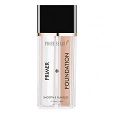 Deals, Discounts & Offers on Beauty Care - Swiss Beauty Primer & Foundation, Smooth & Flawless, Natural Sand 03, 30ml