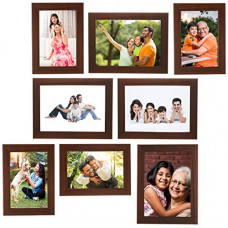 Deals, Discounts & Offers on  - Amazon Brand - Solimo Collage Photo Frames, Set of 8, Brown