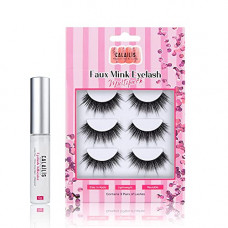 Deals, Discounts & Offers on Beauty Care - CALAILIS False Eyelash 3D Effect Faux Mink Fake False Eyelash Long Natural Eyelashes 3 Pairs