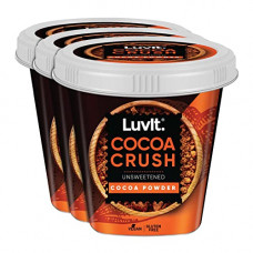 Deals, Discounts & Offers on  - LuvIt Cocoa Crush - Cocoa Powder | 100% Cocoa | Unsweetened, Vegan, Gluten Free | Perfect For Baking Cakes, Cookies | Shakes, Smoothies, Frosting making | Pack of 3 - 95g each