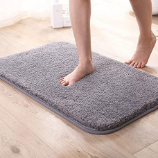 Deals, Discounts & Offers on  - VMPS Super Soft Microfiber Anti-Skid Water Absorbant/Soaking Washable Mat For Bathroom/Entrance/Kitchen/Bedside/Door/Living-Room/Prayer Room/Kids-Room Mat Size 40x60 cm ( Piece of 1 Grey )