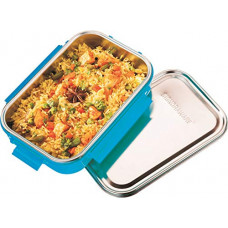 Deals, Discounts & Offers on  - Signoraware Crispy with Steel Lid 1000 ml, Set of 1, Blue