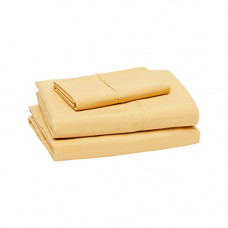 Deals, Discounts & Offers on  - Amazon Basics Lightweight Super Soft Easy Care Microfiber Bed Sheet Set with 14 Deep Pockets - Twin, Mustard Yellow