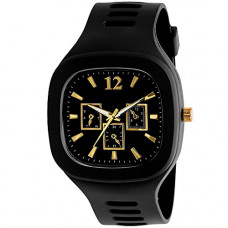 Deals, Discounts & Offers on Men - SWADESI STUFF Square Multi DIAL Analog Silicon Strap ADDI Stylish Designer Analog Watch -