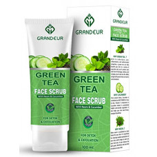 Deals, Discounts & Offers on Beauty Care - Grandeur Detox Green Tea Face Scrub With Cucumber & Neem For Exfoliation & Radiant Skin - 100g | All Skin Types |
