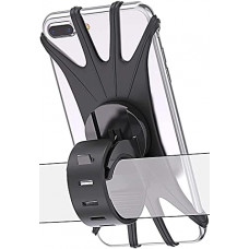 Deals, Discounts & Offers on Mobile Accessories - Sounce Bike Phone Mount/Holder, 360 Rotation Silicone Bicycle Phone Holder/Mount, Universal Motorcycle Handlebar Mount Compatible with All Smartphones