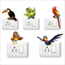 Deals, Discounts & Offers on Home Improvement - AH Decals Amazing Animal Cartoon 3D Wall Switch Board Stickers