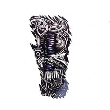 Deals, Discounts & Offers on Beauty Care - S.A.V.I Temporary Tattoo For Girls Men Women 3D Robot Arm Sticker Size 21x15cm - 1pc. (305), Black, 4 g