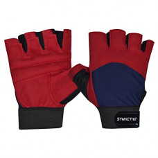 Deals, Discounts & Offers on Accessories - Amazon Brand - Symactive Gym Training Gloves, Set of 2, Small, Vision, Red/Blue