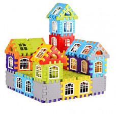 Deals, Discounts & Offers on  - BUYBOXEE 4D DIY Combo Pack of Straw Assembly Kit and My Happy House Building Blocks with Attractive Windows and Smooth Rounded Edges (72 Blocks + 35 Windows)- (Age 3 yrs+)