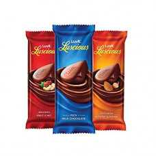 Deals, Discounts & Offers on  - LuvIt Luscious Milk Chocolates Bar Pack of 3 - 142g