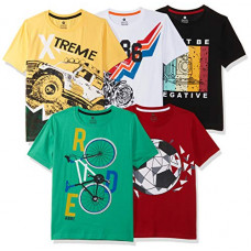 Deals, Discounts & Offers on  - Cloth Theory Boy's Regular fit Cotton T-Shirt( Pack of 5)