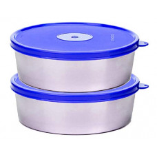 Deals, Discounts & Offers on  - Signoraware Classic Steel Small Container, Set of 2, 650ml+650ml, Violet