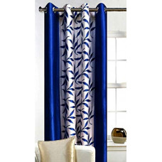 Deals, Discounts & Offers on  - Srk Trendz Polyresin Abstract Door Curtain, 7 Feet, Blue, Pack of 1.