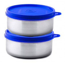 Deals, Discounts & Offers on  - Signoraware Executive Steel Container Medium, Set of 2, 350ml+350ml, Violet