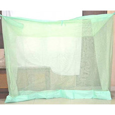 Deals, Discounts & Offers on Outdoor Living  - Divayanshi Polycotton Mosquito net For Bed (Green, 7 x 7 ft)