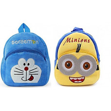 Deals, Discounts & Offers on  - Blue Tree Kids School Bag Soft Plush Backpack Cartoon Bags Mini Travel Bag For Girls Boys Toddler Baby Doraemon & Minions