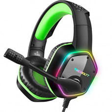 Deals, Discounts & Offers on  - Fire-Boltt BGH1300 Wired Over the Ear Headphone with Mic (Black Green)