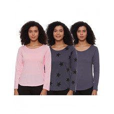 Deals, Discounts & Offers on Women - [Size L] A.T.U.N Women's Regular Long Sleeve T-Shirts Set (Pack of 3)