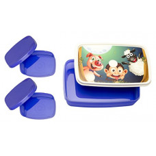 Deals, Discounts & Offers on  - Signoraware Night Safari Compact Plastic Lunch Box Set, Violet