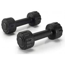 Deals, Discounts & Offers on  - FitBox Sports PVC Round Dumbbells Weights For Home Gym Kit (Fixed Black Dumbbells)