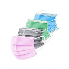 Deals, Discounts & Offers on  - Mango People Non-Woven Fabric 3 Ply Ultrasonic Disposable Breathable Pollution Face Mask (Pink, Grey, Seafoam Green, Blue, Without Valve, Pack of 100, Free Size)