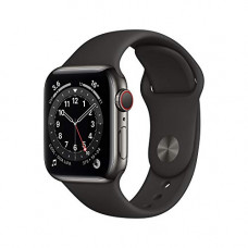 Deals, Discounts & Offers on Mobile Accessories - New AppleWatch Series 6 (GPS + Cellular, 40mm) - Graphite Stainless Steel Case with Black Sport Band