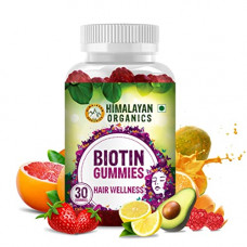 Deals, Discounts & Offers on  - Himalayan Organics Biotin Gummies For Hair Growth | Skin Glow & Longer Nails | 30 Veg