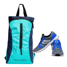 Deals, Discounts & Offers on  - Gowin Nx-2 Grey/Blue Size-6 with Triumph Running Bag Orbit Pro-6001 Navy/Sky