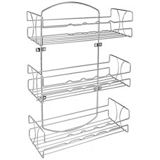 Deals, Discounts & Offers on  - Amazon Brand - Solimo Stainless Steel Wall Mounted Storage Rack (3-Tier, White ) Kitchen Organizer