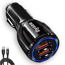 Deals, Discounts & Offers on Mobile Accessories - Dyazo 2 Port Fast Car Charger Charging Adapter Compatible