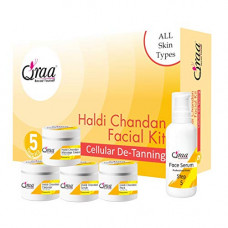 Deals, Discounts & Offers on Beauty Care - Qraa Haldi Chandan Facial Kit For Cellular De Tanning and Instant Glow- 5 Steps Facial Kit, All Skin Types, Cleansing Milk, Face Scrub, Massage Gel, Face Pack, Face Serum