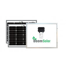 Deals, Discounts & Offers on Outdoor Living  - BOOM SOLAR Panel 50 watt - 12 Volt Mono PERC BIS Certified (Pack of 2)