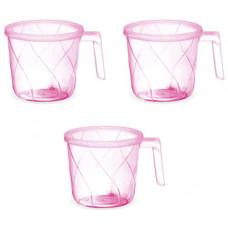 Deals, Discounts & Offers on  - Milton Plastic Plastic Transparent Bath Mug, 1 L (Purple) -Set of 3