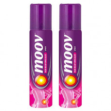 Deals, Discounts & Offers on  - Moov Fast Pain Relief Spray - 80g (Pack of 2) | Suitable For Back Pain, Muscle Pain, Joint Pain, Knee Pain | 100% Ayurvedic Formula | Suitable for Sports & Gym related injuries